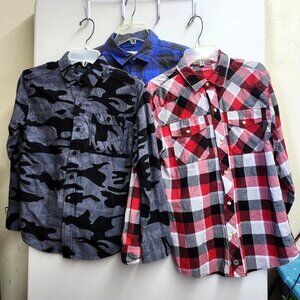 3-Shirt Boys' Flannel Lot - Size L